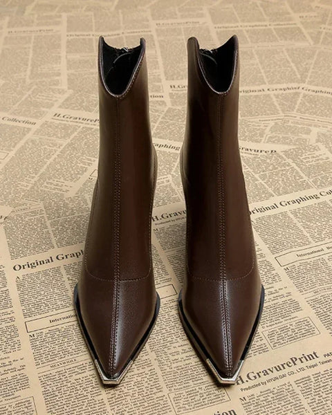 NOX™ - Bottines Chelsea à Embout Chromé