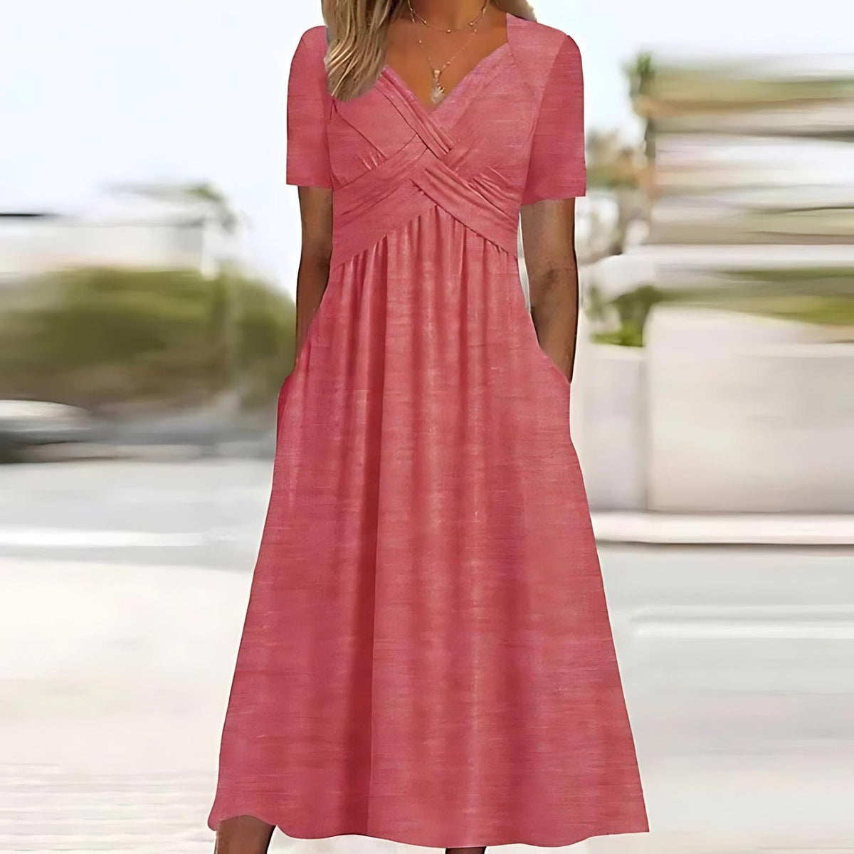 Elisa ™ | Robe midi élégante avec contrôle du ventre flatteur