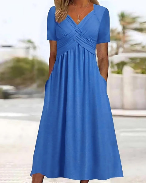 Elisa ™ | Robe midi élégante avec contrôle du ventre flatteur