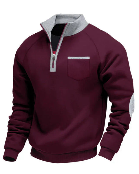 VALENCE | PULL À COL MONTANT ET FERMETURE ÉCLAIR POUR HOMME