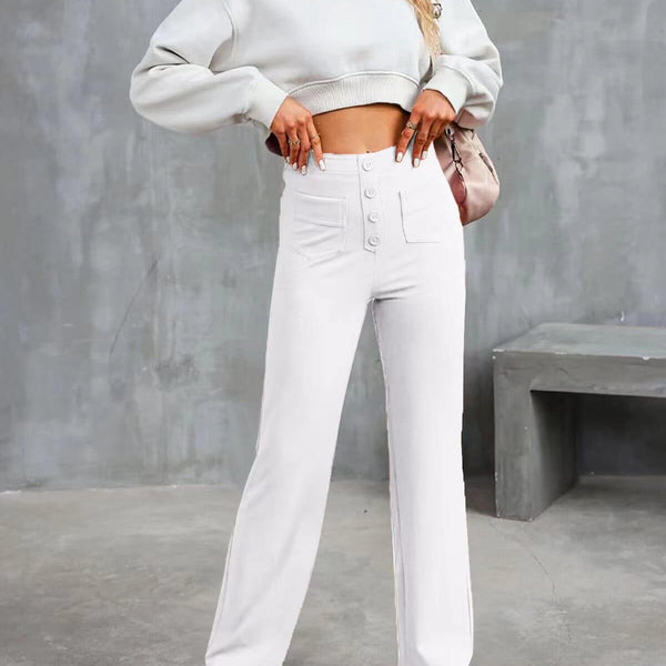 Marjorie | High-Waist Stretch & No-Pill Trouser – Timeless Confidence