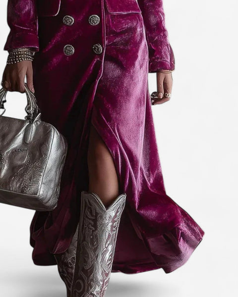 Robe en Velours Croisée Virginie™