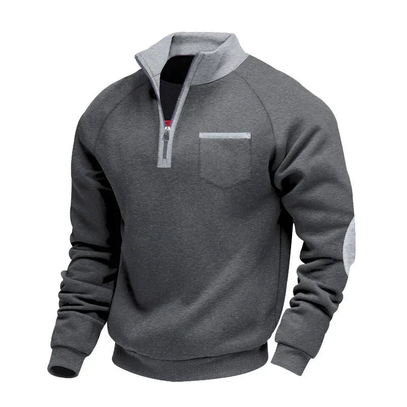 VALENCE | PULL À COL MONTANT ET FERMETURE ÉCLAIR POUR HOMME