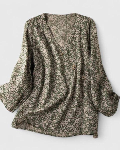 Emira | Cotton-Linen Comfort Blouse - Flattering Relaxed Fit