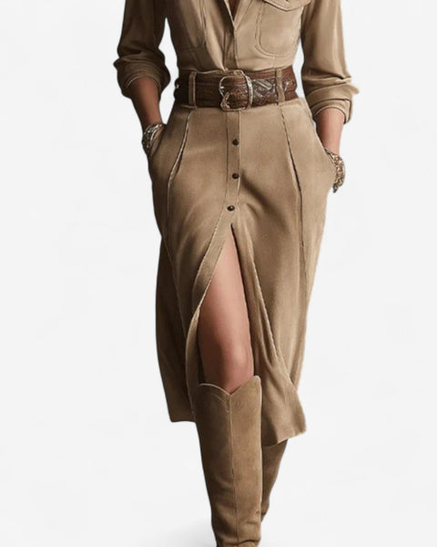 Robe Chemise Ceinturée Cathy™