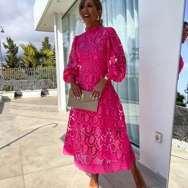 Sylvette | Lace Midi Dress – Effortless Elegance, Everyday Comfort