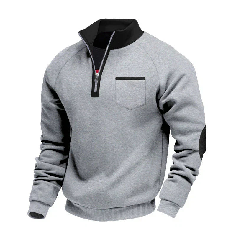 VALENCE | PULL À COL MONTANT ET FERMETURE ÉCLAIR POUR HOMME