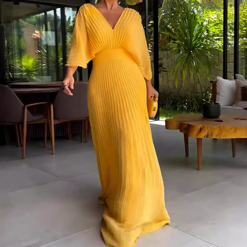 RIA™ - Robe Maxi à Côtes Flottante