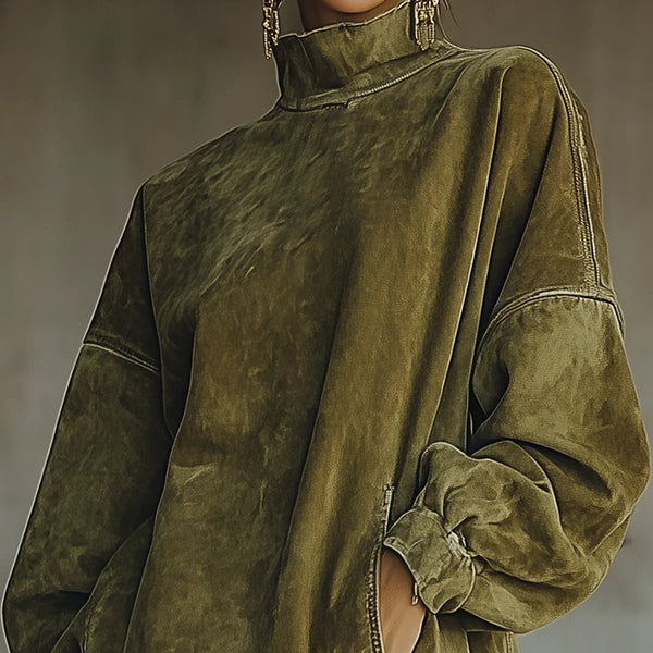 Sheri | Robe Frangée en Suède Doux
