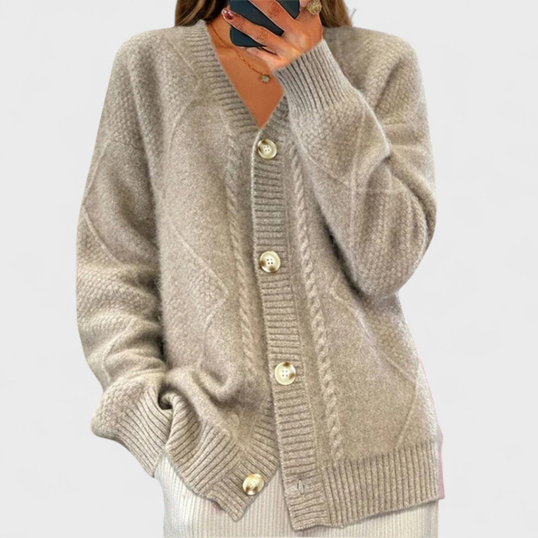 Éloise – Cardigan en tricot côtelé
