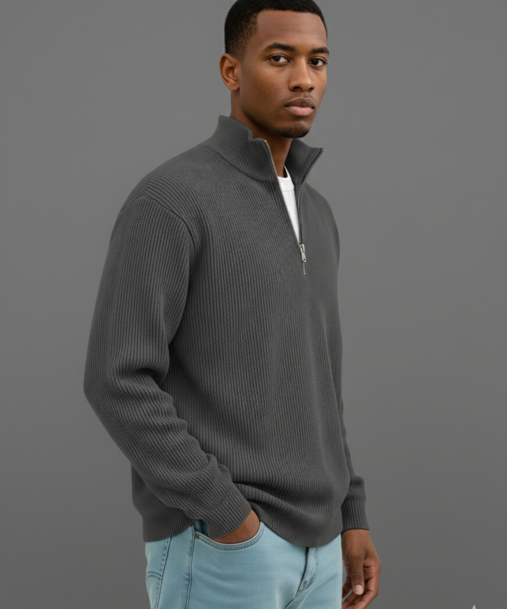 VALENCE | PULL ZIPPÉ CHALEUR LÉGÈRE POUR HOMMES