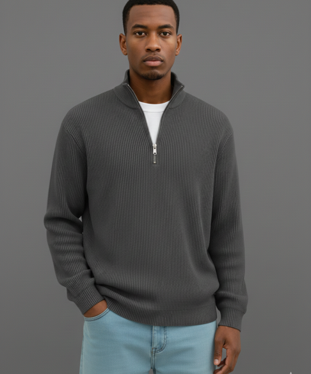 VALENCE | PULL ZIPPÉ CHALEUR LÉGÈRE POUR HOMMES