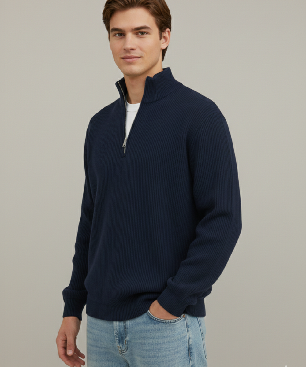 VALENCE | PULL ZIPPÉ CHALEUR LÉGÈRE POUR HOMMES