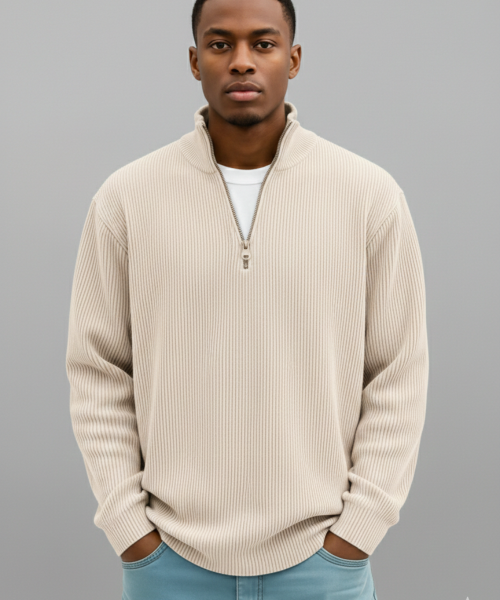 VALENCE | PULL ZIPPÉ CHALEUR LÉGÈRE POUR HOMMES