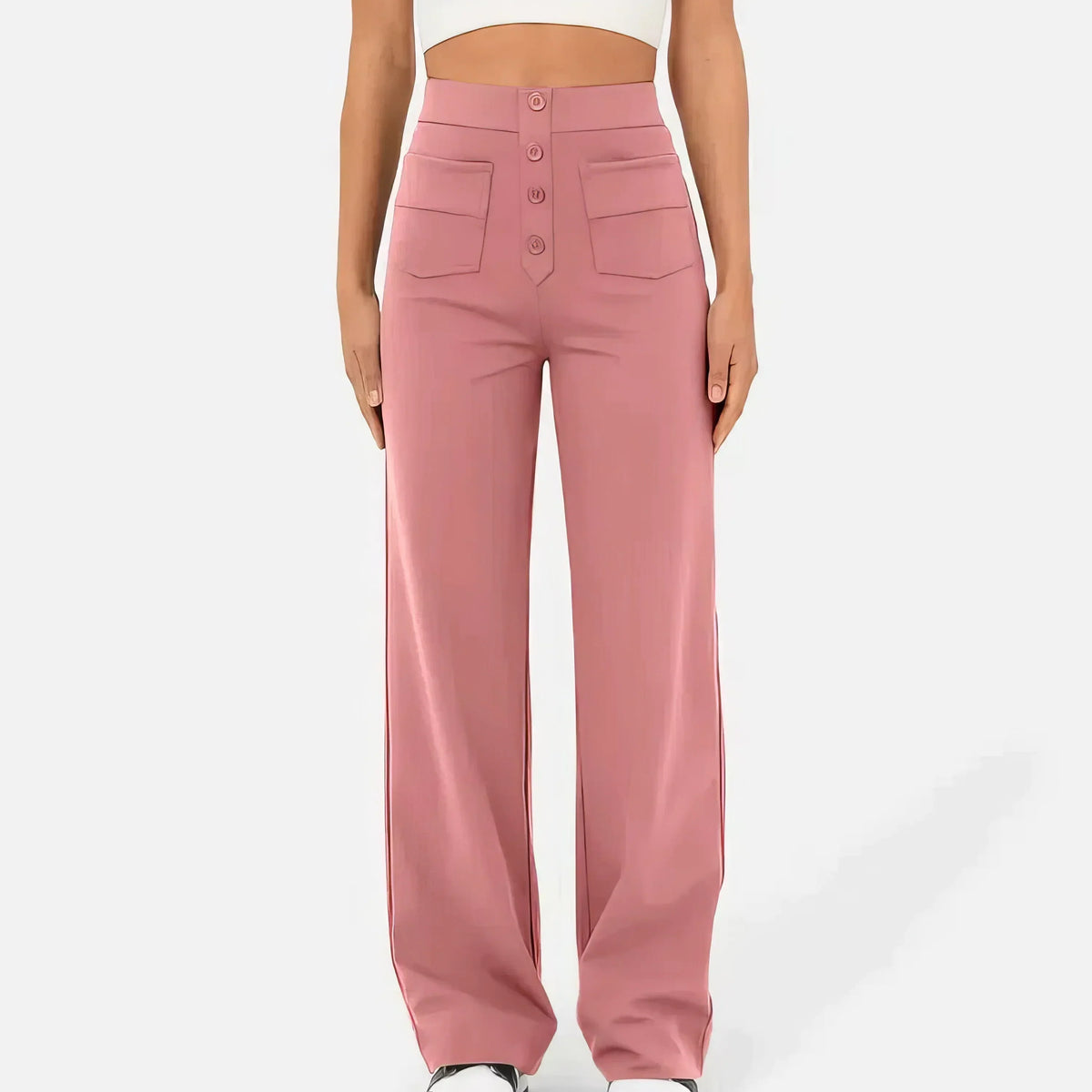 Marjorie | High-Waist Stretch & No-Pill Trouser – Timeless Confidence