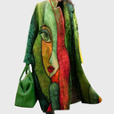 Design visage féminin vert