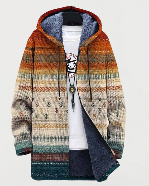 Ava | Sweat à capuche Rayures d'Automne