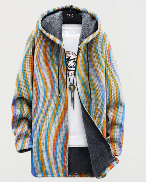Maya | Sweat à capuche à rayures tourbillonnantes