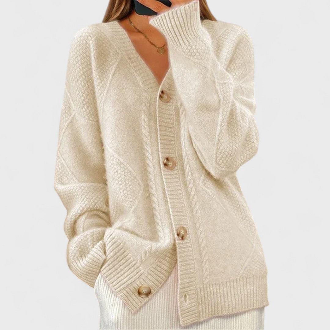 Éloise – Cardigan en tricot côtelé
