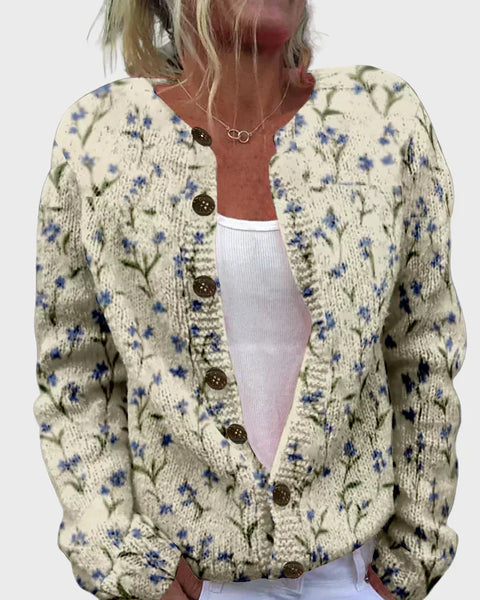 Annie | Gilet Tricoté Élégant avec Motif
