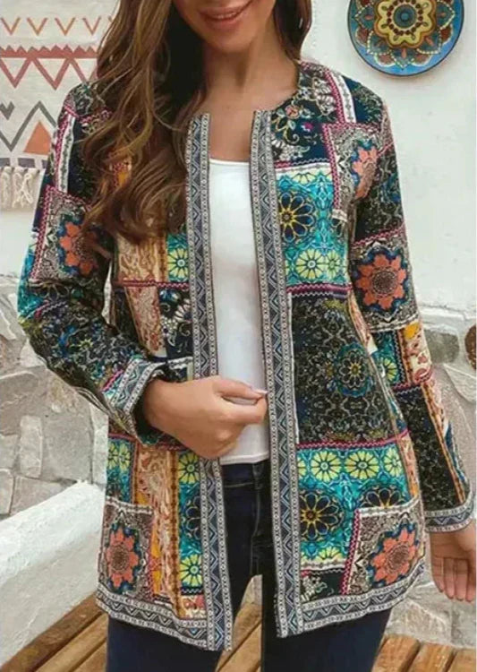 Mailyn | Veste de style bohème avec détails en patchwork superposés