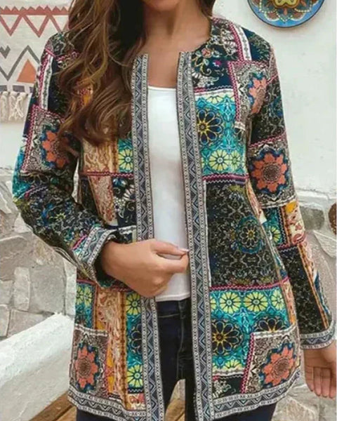 Mailyn | Veste de style bohème avec détails en patchwork superposés