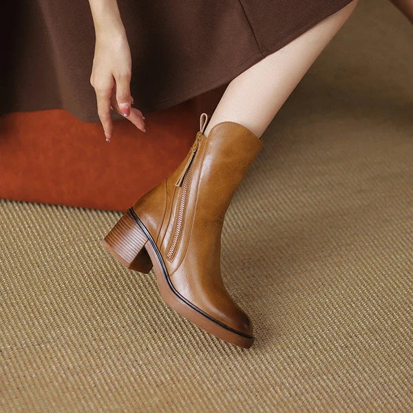 Freya | Premium Leather Ankle Boots