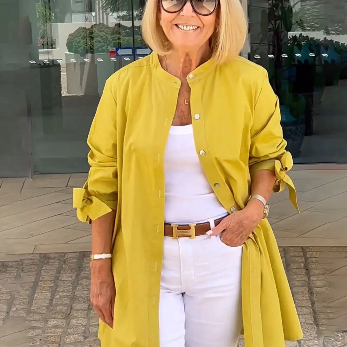 Linda | Drape Blouse – Effortless Elegance for Real Women