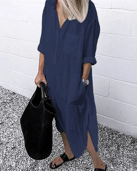 Alora | Soft Flow Midi Dress - Effortless Confidence, Everyday Comfort