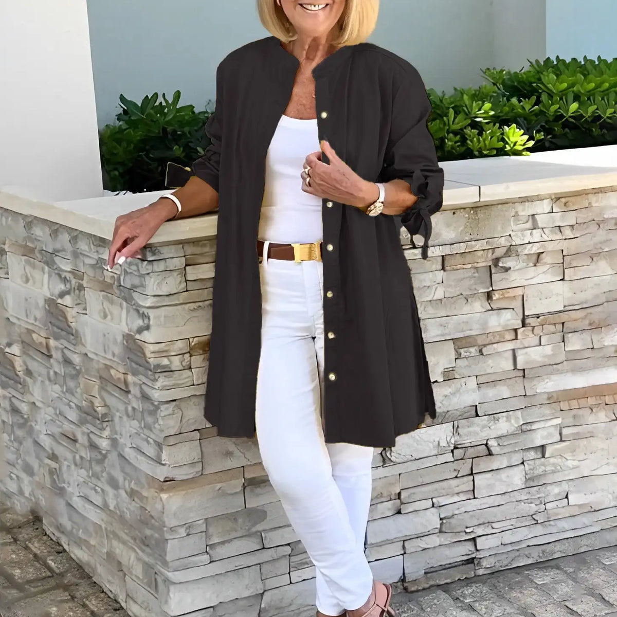 Linda | Drape Blouse – Effortless Elegance for Real Women