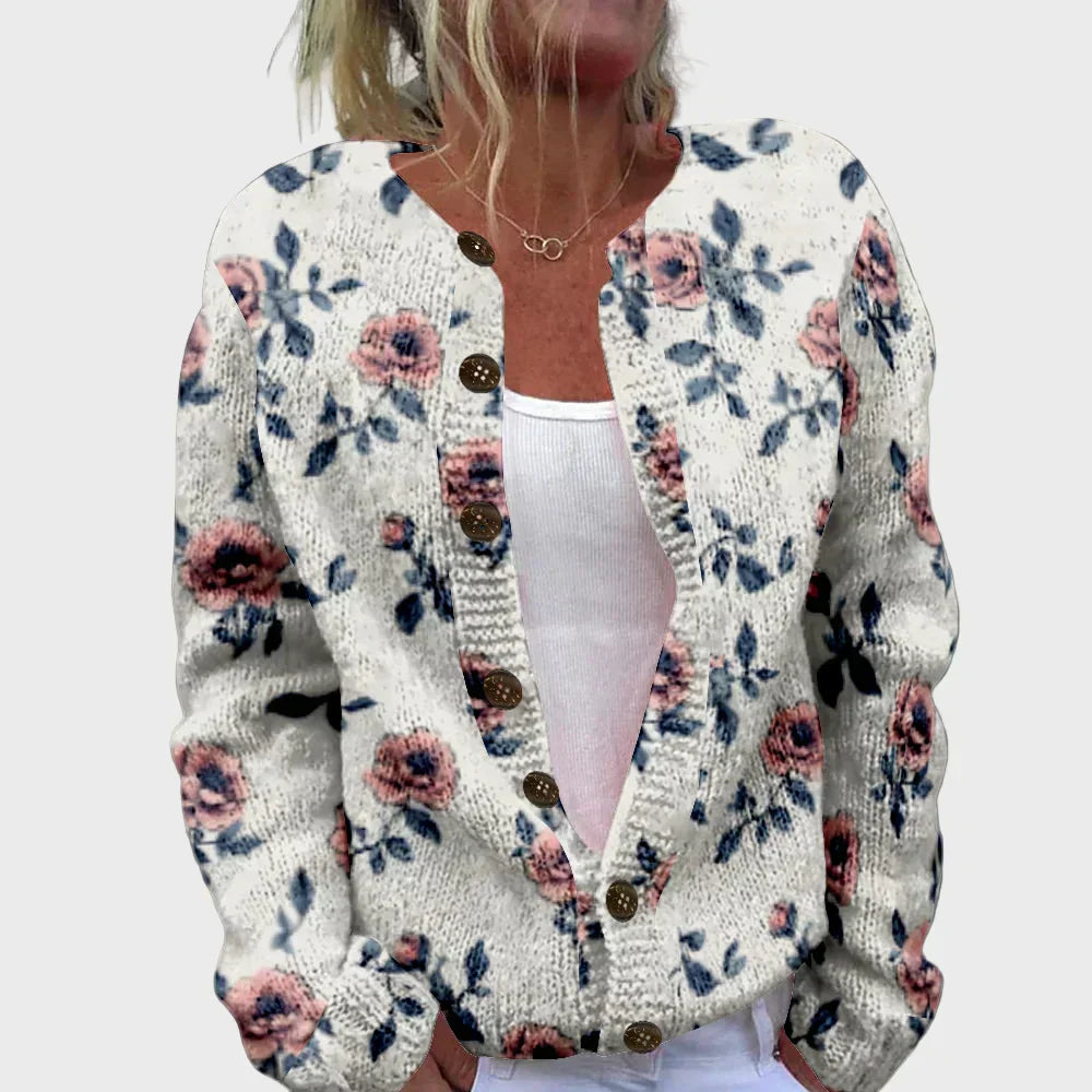 Monica | Gilet Tricoté Élégant avec Motif