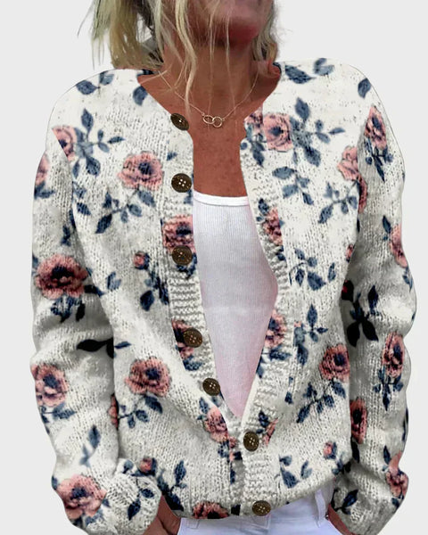 Monica | Gilet Tricoté Élégant avec Motif