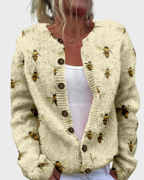 Fanny | Gilet Tricoté Élégant avec Motif