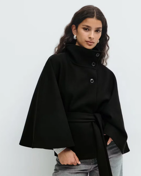 Veste Cape Ceinturée