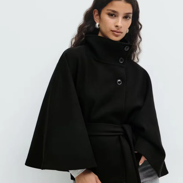 Veste Cape Ceinturée