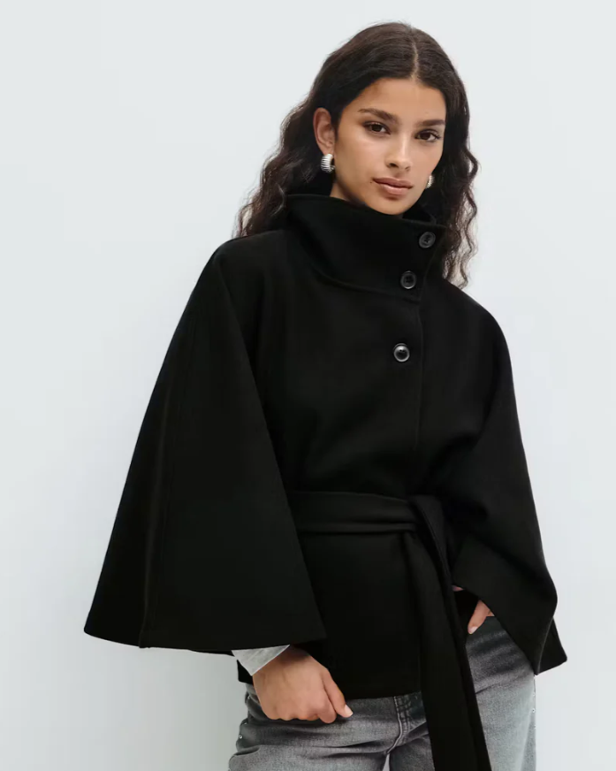 Veste Cape Ceinturée