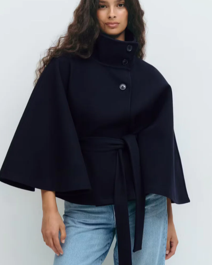 Veste Cape Ceinturée