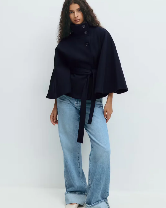 Veste Cape Ceinturée