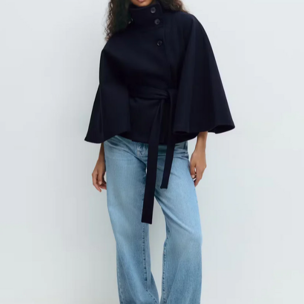 Veste Cape Ceinturée