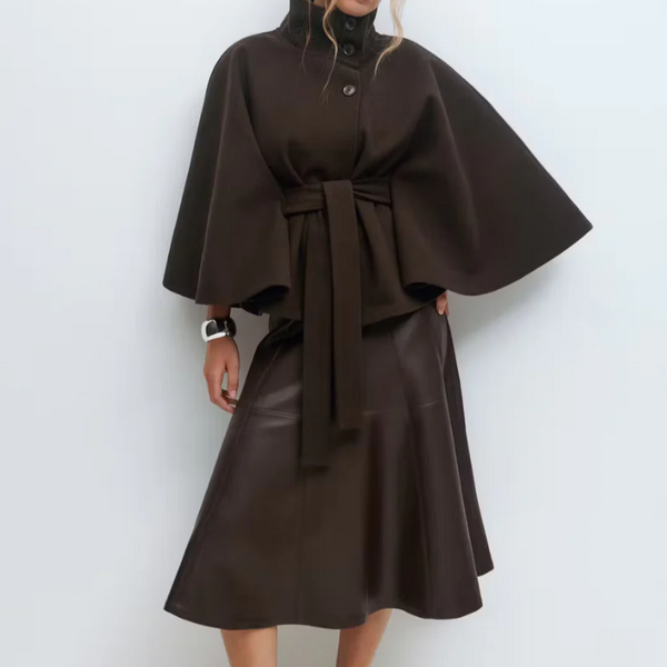 Veste Cape Ceinturée