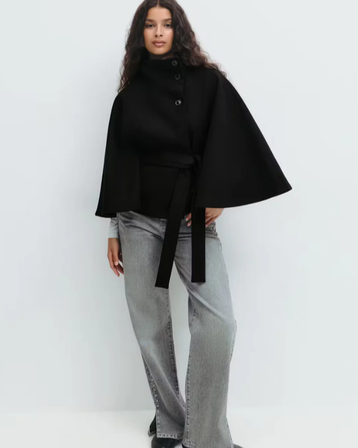 Veste Cape Ceinturée
