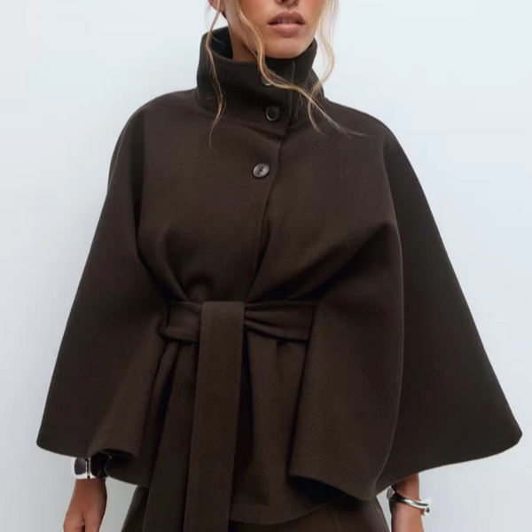 Veste Cape Ceinturée