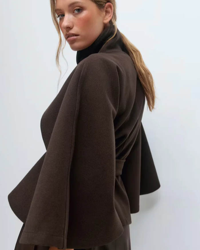 Veste Cape Ceinturée