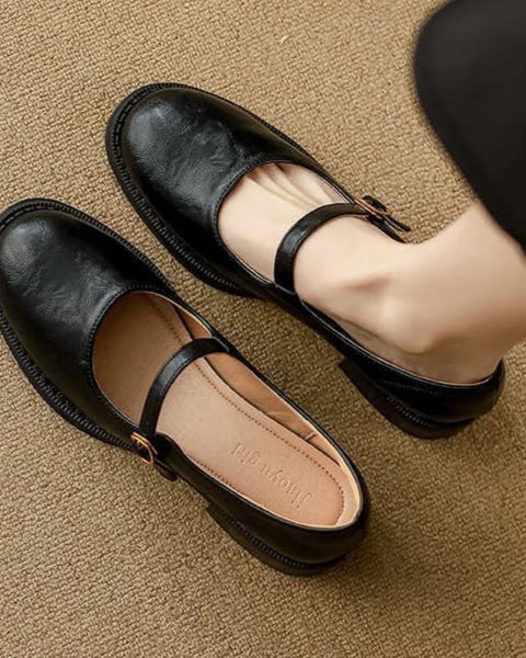 Rachel | Mary Janes Classiques et Confortables en Cuir