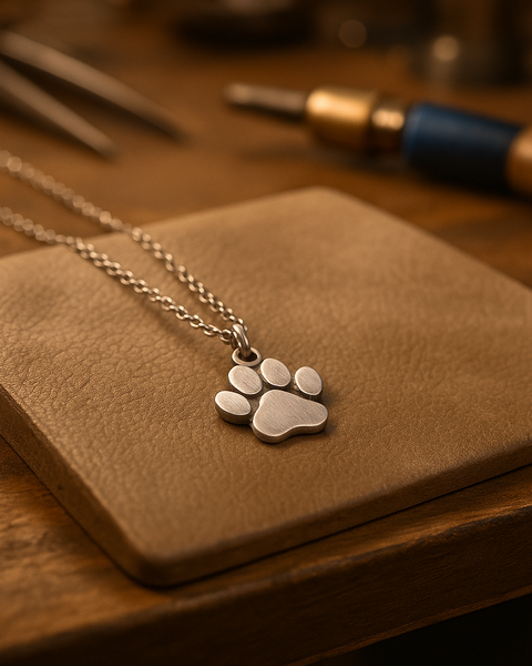 Elegant Silver Paw Necklace