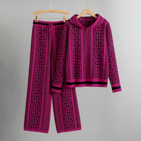 Liana | Ensemble de détente tricoté à motifs