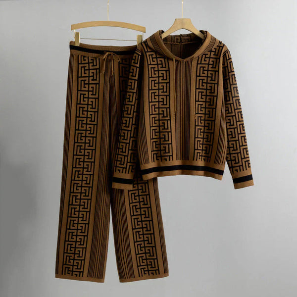Liana | Ensemble de détente tricoté à motifs