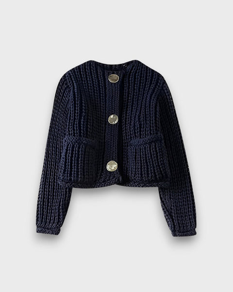 Moretta – Cardigan Court en Maille Épaisse