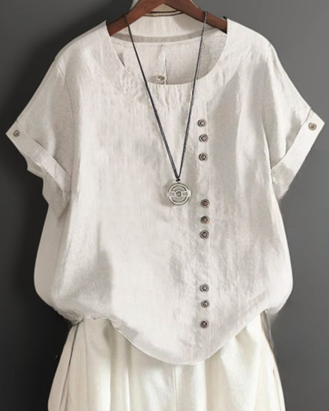 Anika | Button Detail Everyday Blouse