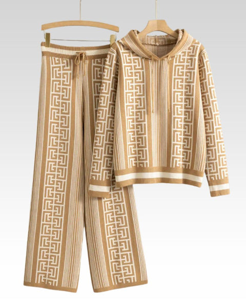 Liana | Ensemble de détente tricoté à motifs